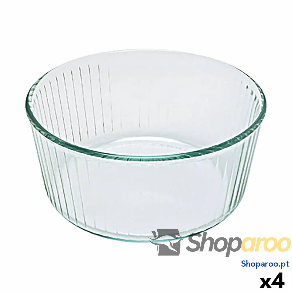 Molde para o Forno Pyrex Classic Soufflé 21 x 10 cm Transparente Vidro (4 Unidades)