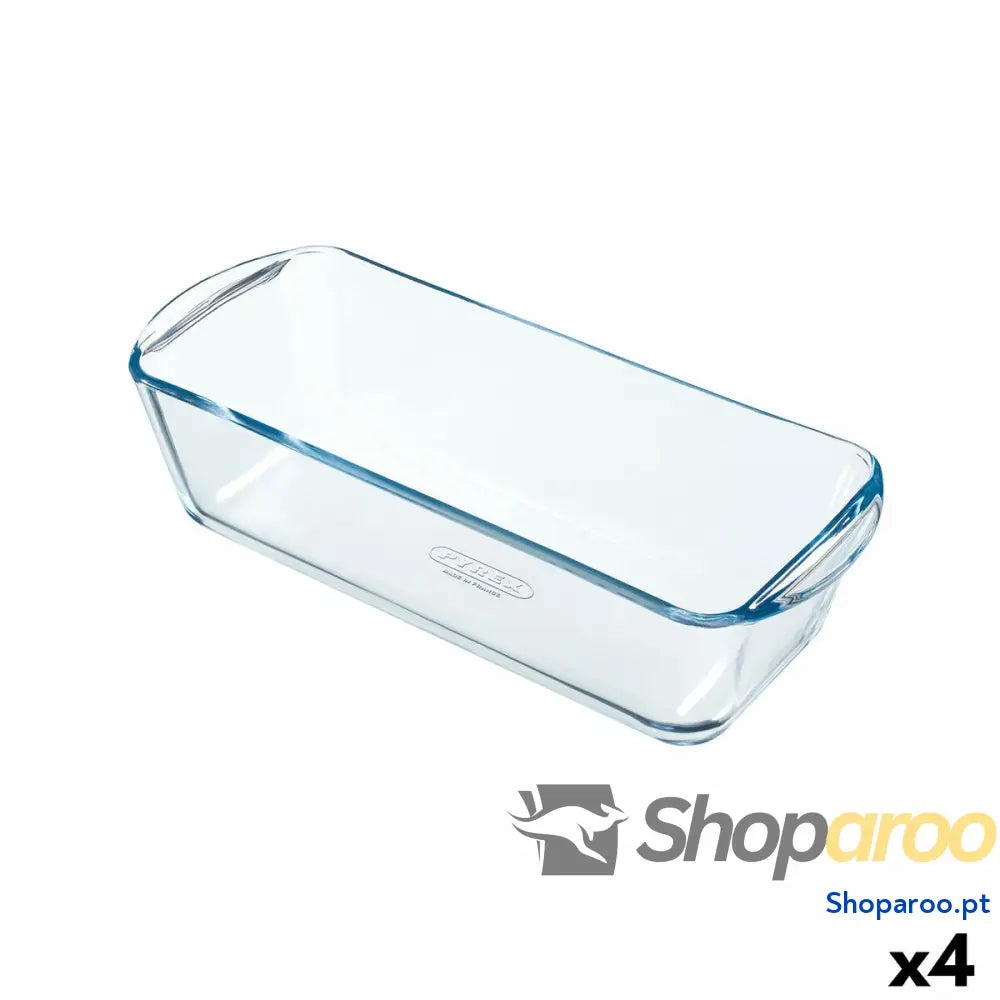 Molde para o Forno Pyrex Classic Vidrio Retangular Transparente Vidro 28 x 11 8 cm (4 Unidades)