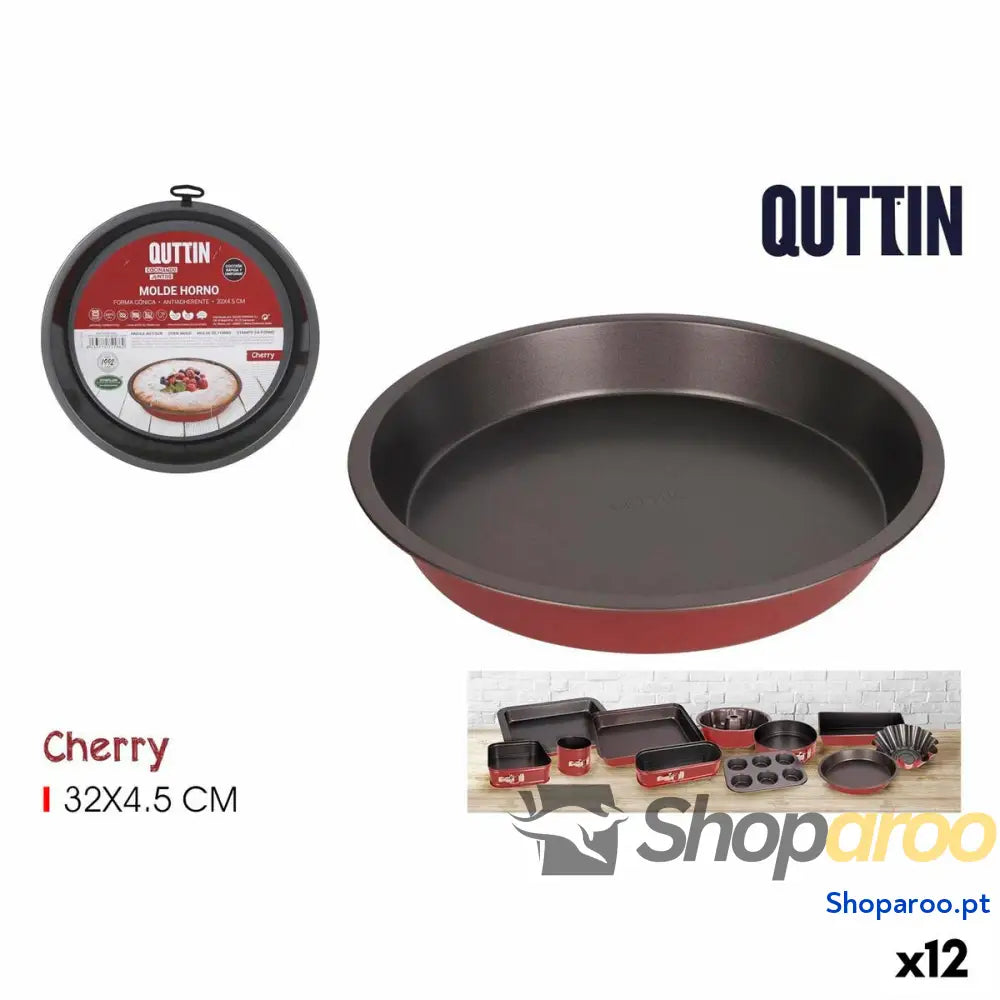 Molde para o Forno Quttin Cherry Aço com carbono 32 x 5 cm (12 Unidades)