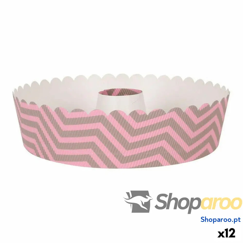 Molde para o Forno Quttin Cor de Rosa 22 x 6 cm 3 Peças