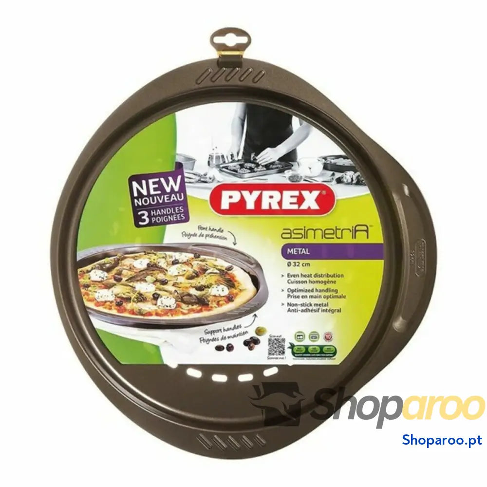 Molde para Pizza Pyrex Castanho Preto Metal