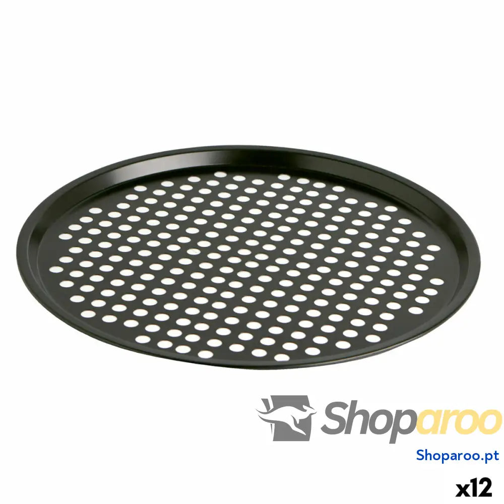 Molde para Pizza Quid Sweet Grey Preto Metal 30 x 0,9 cm (12 Unidades)
