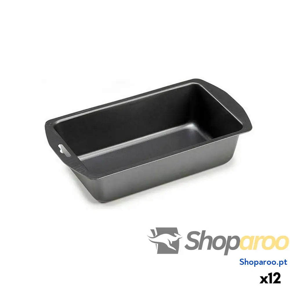 Molde Retangular Kinvara CK56483 24 Cinzento escuro Aço com carbono 13 x 6,3 30 cm (12 Unidades)