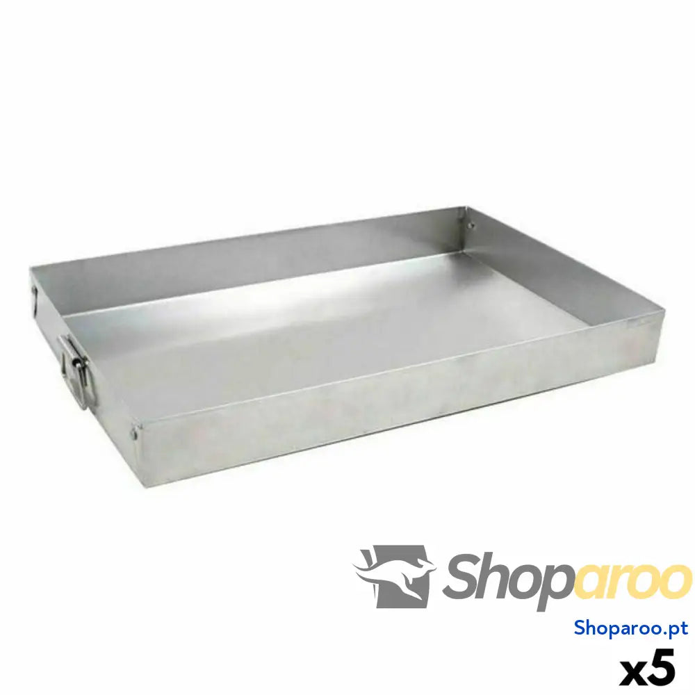 Molde Retangular VR Prateado Alumínio 30 x 19 3,5 cm (5 Unidades)