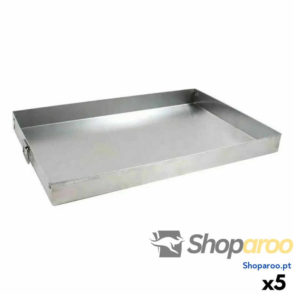 Molde Retangular VR Prateado Alumínio 42 x 28,5 3,5 cm (5 Unidades)
