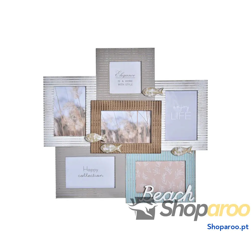 Moldura de Fotos DKD Home Decor Beach 46,5 x 2 44,5 cm Madeira Marinheiro