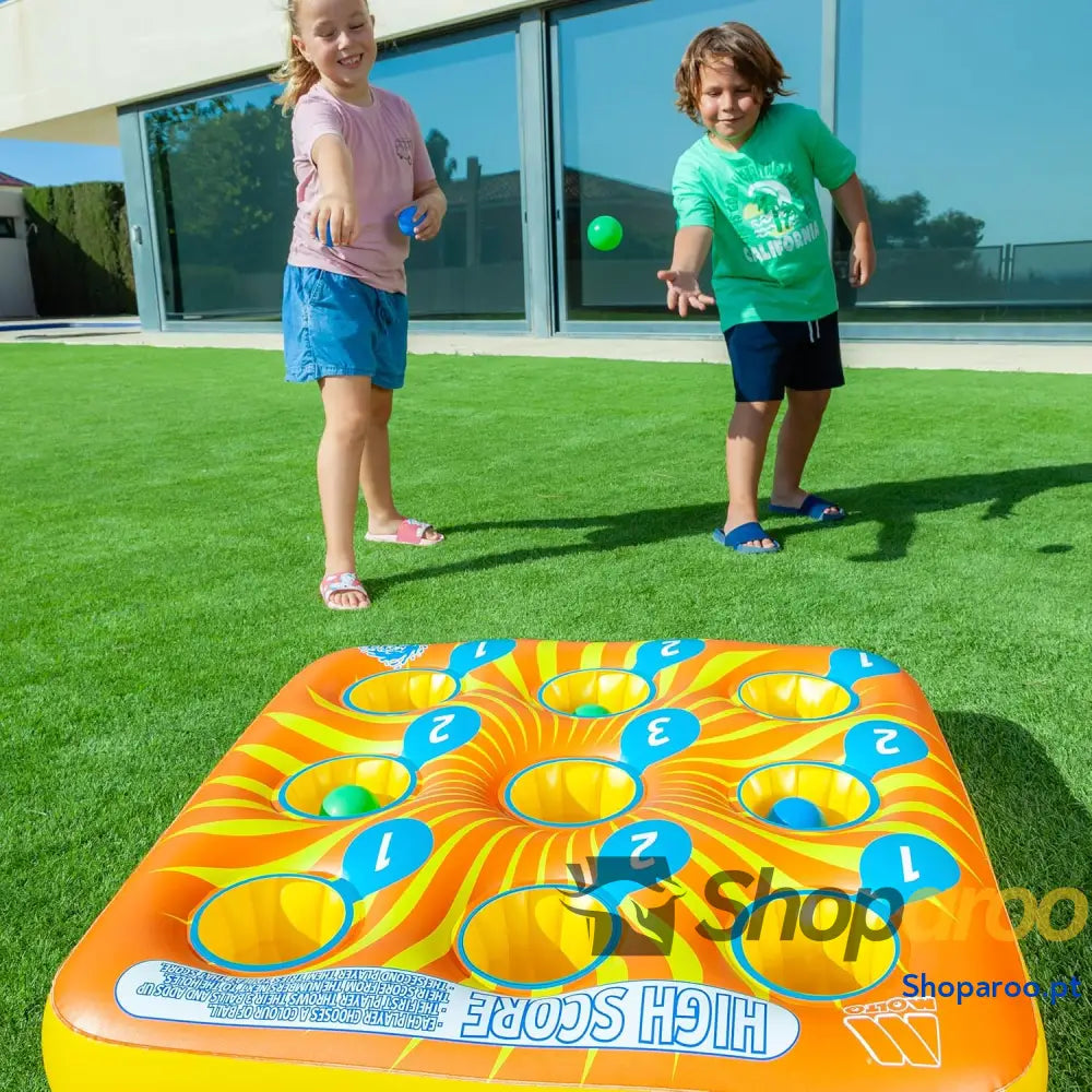 MOLTO 3 em riscas insufláveis de lançamento com 6 bolas conjunto exterior para crianças jogo educativo insuflável