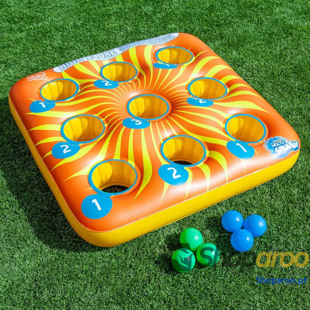 MOLTO 3 em riscas insufláveis de lançamento com 6 bolas conjunto exterior para crianças jogo educativo insuflável