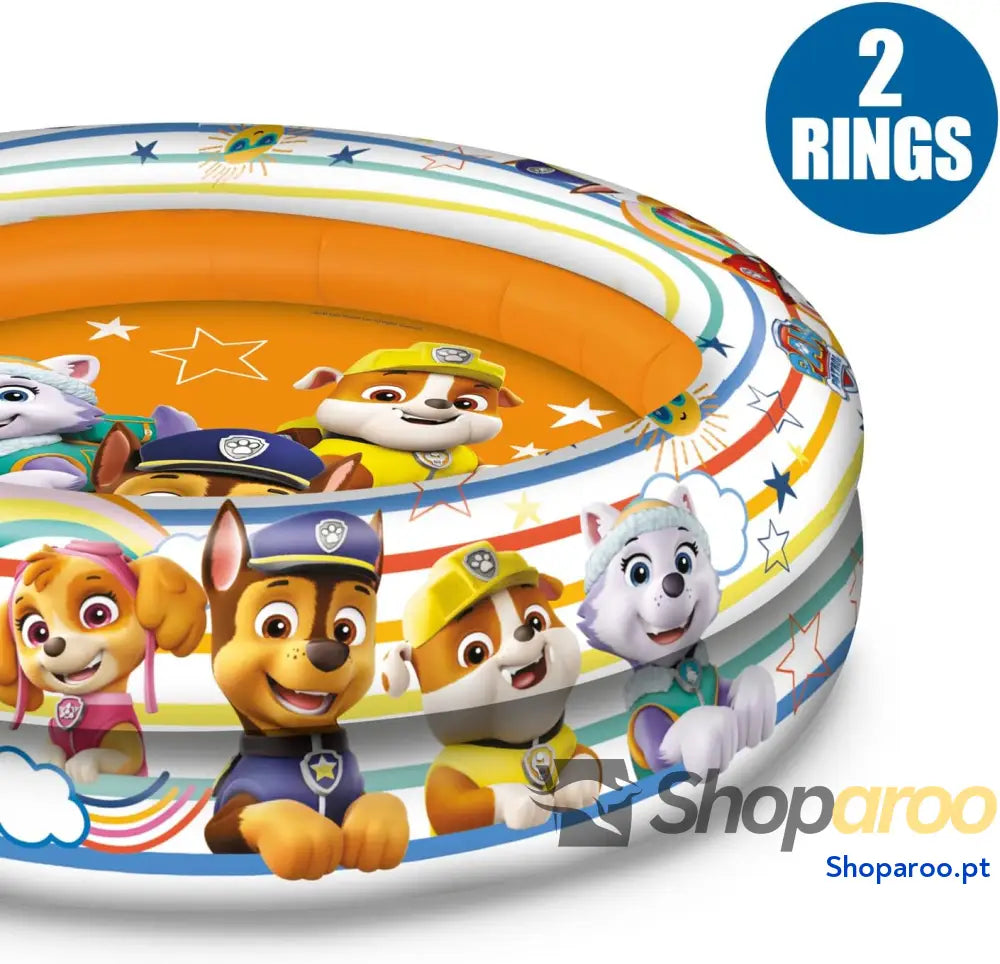 Mondo Toys PAW PATROL| 2 Rings Pool Piscina insuflável para bebé diâmetro 100 cm ideal meninos/meninas +10 meses 16911