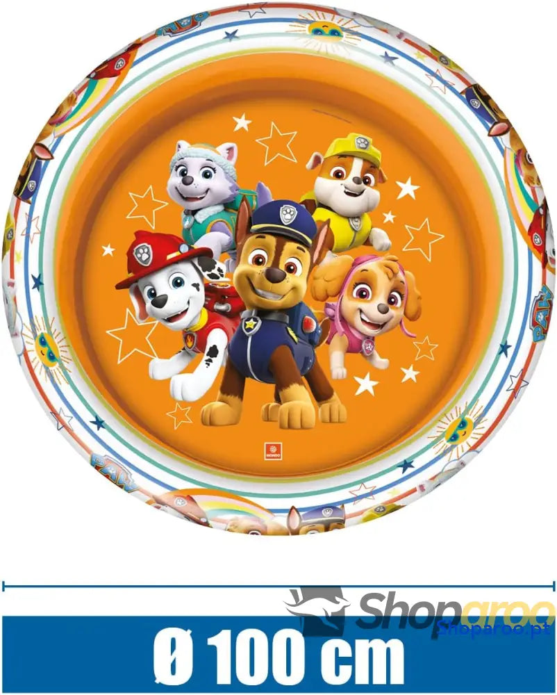 Mondo Toys PAW PATROL| 2 Rings Pool Piscina insuflável para bebé diâmetro 100 cm ideal meninos/meninas +10 meses 16911