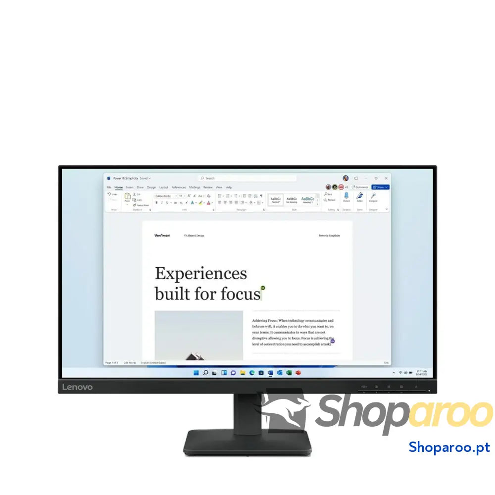 Monitor Lenovo 68C2KAC1EU Full HD 23,8"