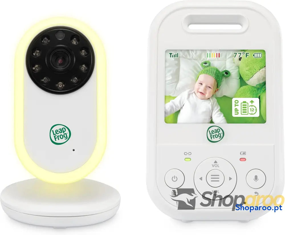 Monitor para bebés LeapFrog LF2423 com câmara luz noturna de vigilância inteligente 2600 mAh ecrã IPS 2,8 polegadas