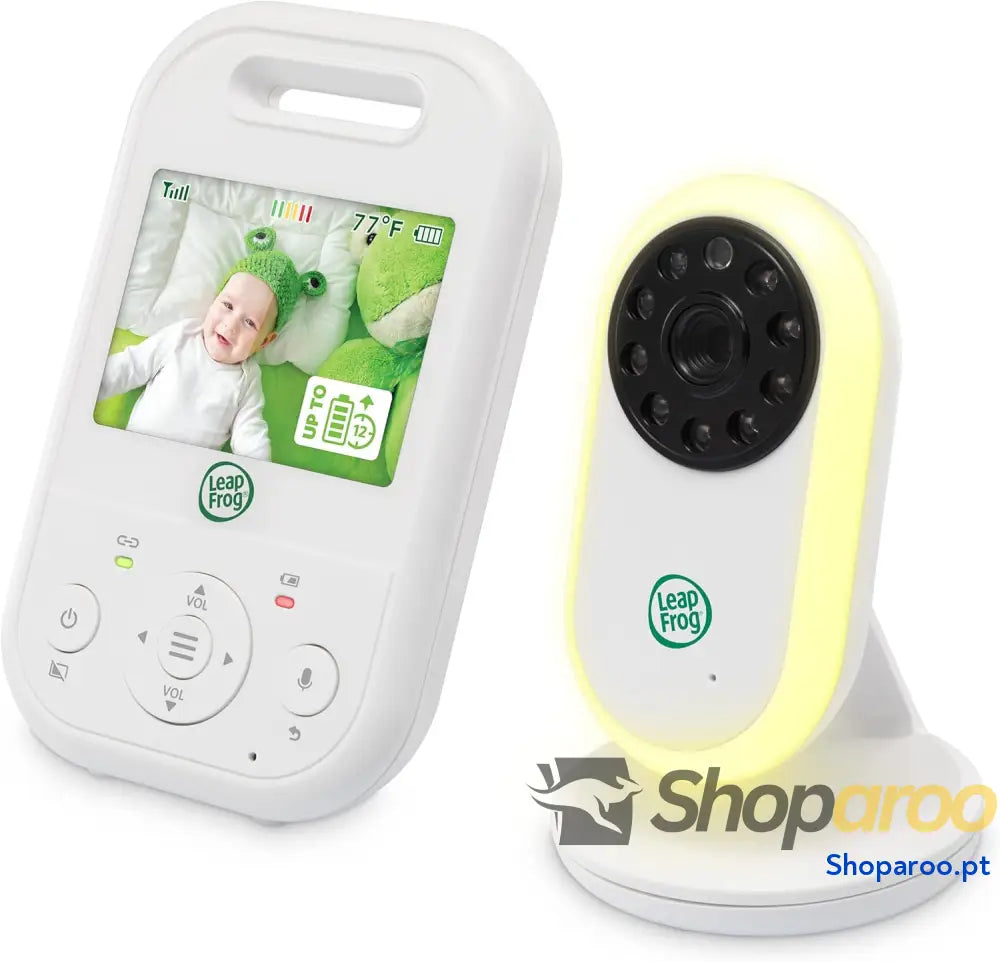 Monitor para bebés LeapFrog LF2423 com câmara luz noturna de vigilância inteligente 2600 mAh ecrã IPS 2,8 polegadas