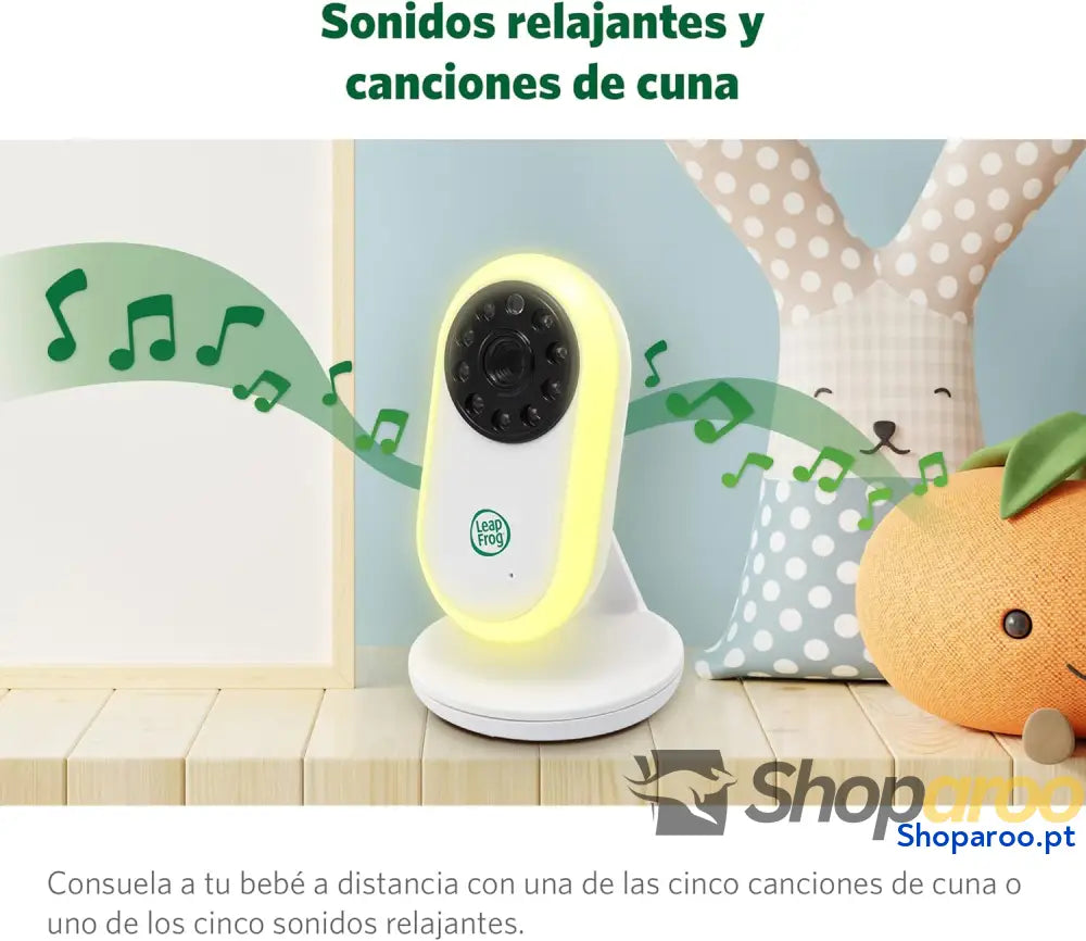 Monitor para bebés LeapFrog LF2423 com câmara luz noturna de vigilância inteligente 2600 mAh ecrã IPS 2,8 polegadas