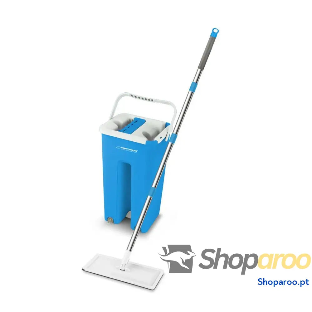 Mop with Bucket Esperanza EHS004 Azul Branco Microfibra