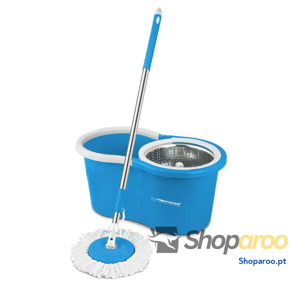 Mop with Bucket Esperanza EHS006 Azul Branco Microfibra