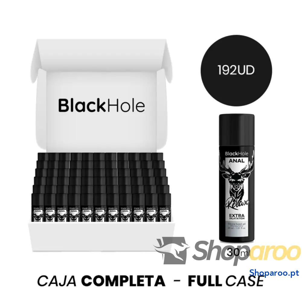 MOQ 192 DILATAÇÃO ANAL À BASE DE SILICONE BLACK HOLEGEL 30 ML