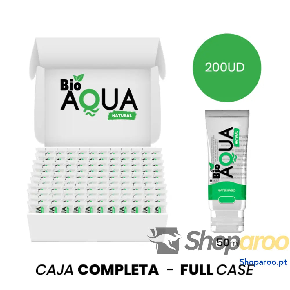 MOQ 200 BIOAQUA LUBRIFICANTE À BASE DE ÁGUA INGREDIENTES NATURAIS 50 ML