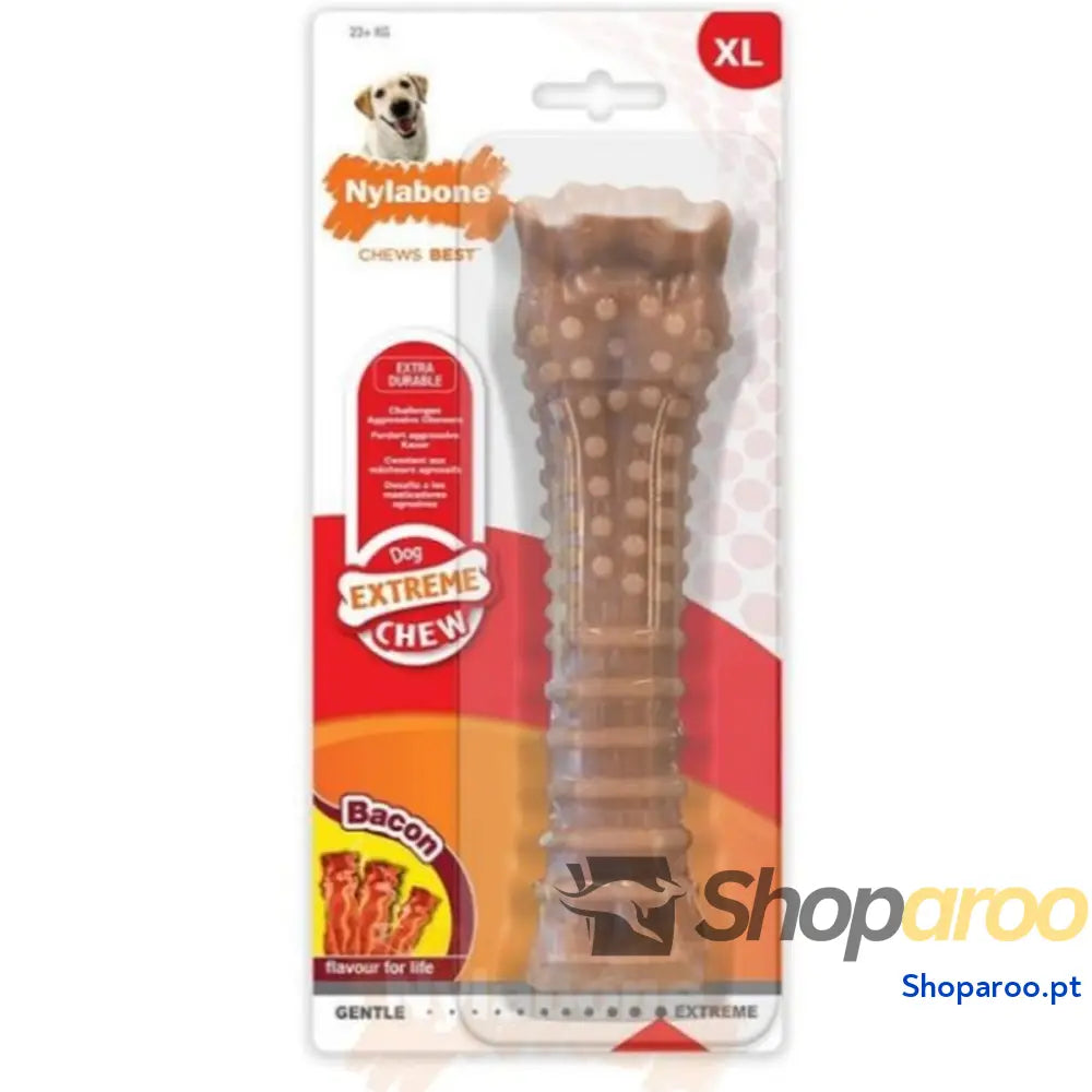 Mordedor para cão Nylabone Dura Chew Bacon Tamanho XL Nylon
