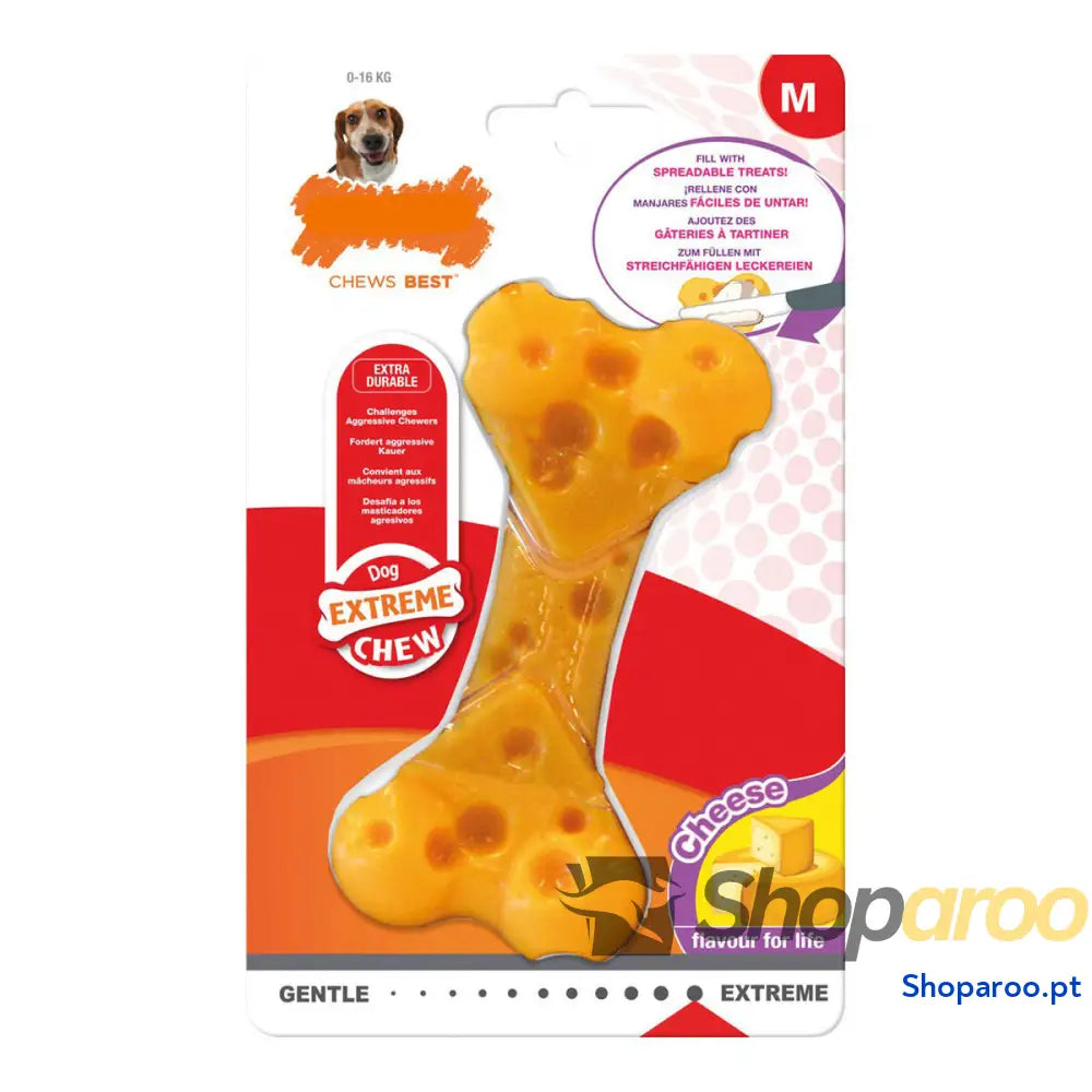 Mordedor para cão Nylabone Dura Chew Queijo Tamanho M Nylon