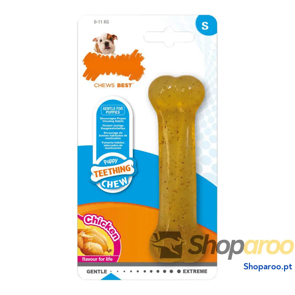 Mordedor para cão Nylabone Tamanho M Frango Termoplástico Cachorros