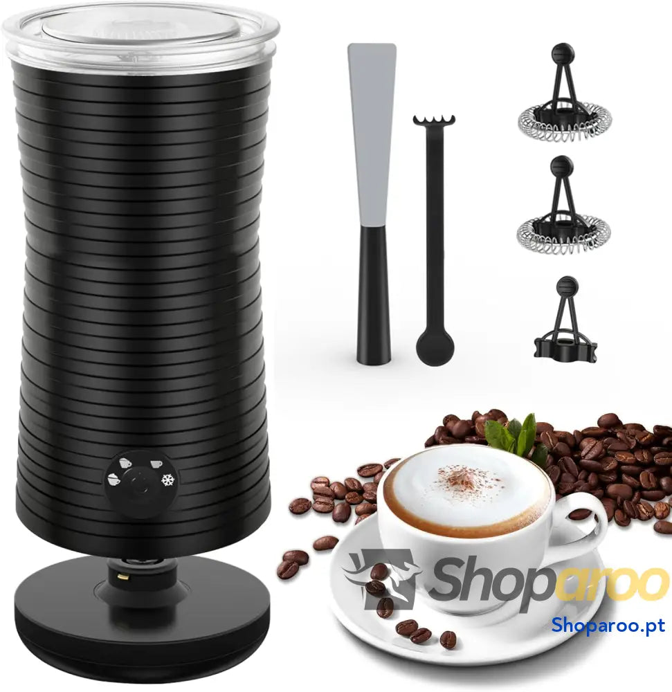 Morpilot Espumador de leite elétrico 4 em 1 aquecedor para café espuma fria e quente com capuchinhos acchiato