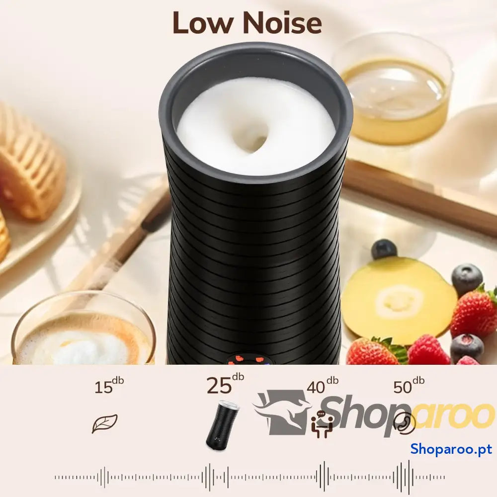 Morpilot Espumador de leite elétrico 4 em 1 aquecedor para café espuma fria e quente com capuchinhos acchiato