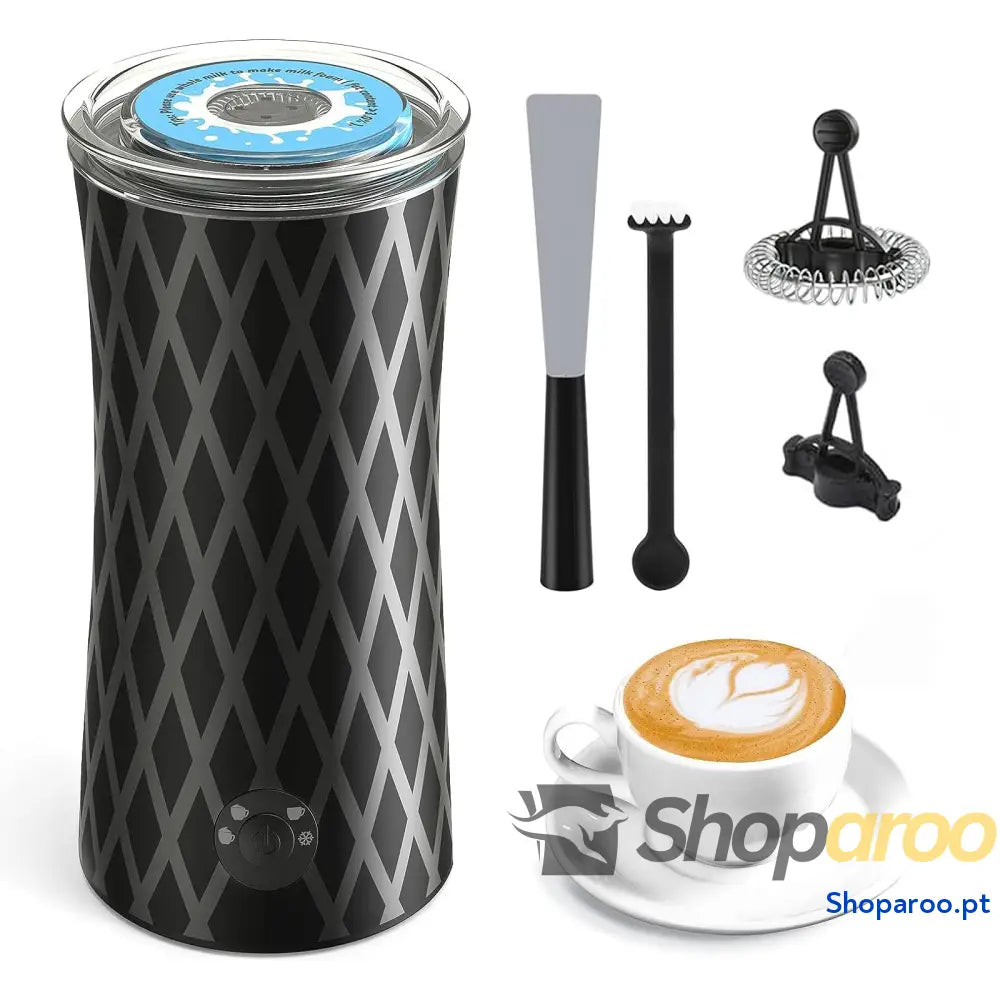 Morpilot Espumador de leite elétrico 4 em 1 aquecedor para café espuma fria e quente com capuchinhos acchiato