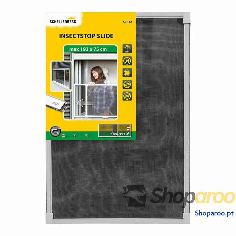 Mosquiteiro Schellenberg Alumínio Branco Extensível Com moldura Fibra de Vidro 75 x 100 cm