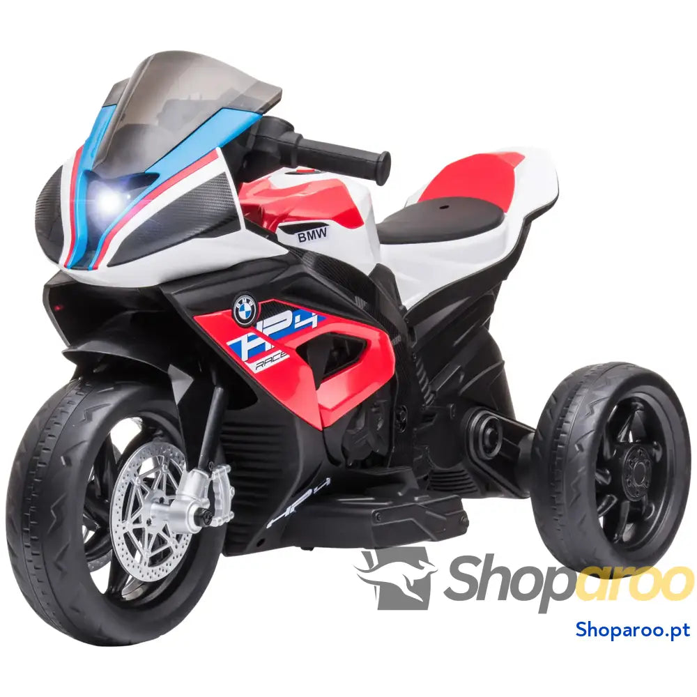 Mota Elétrica BMW HP4 pcom Música USB Velocidade 2,5km/h Avance e Retrocesso 82,5x42x54cm Vermelha