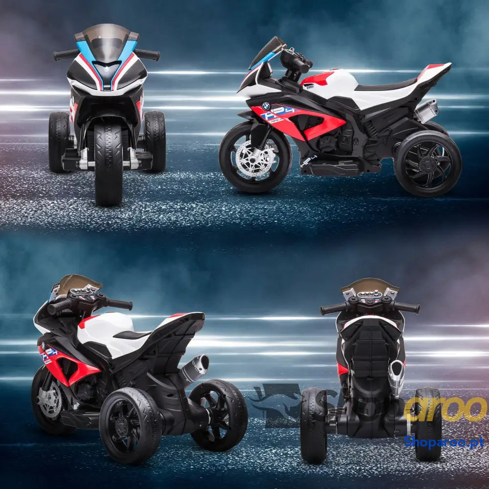 Mota Elétrica BMW HP4 pcom Música USB Velocidade 2,5km/h Avance e Retrocesso 82,5x42x54cm Vermelha