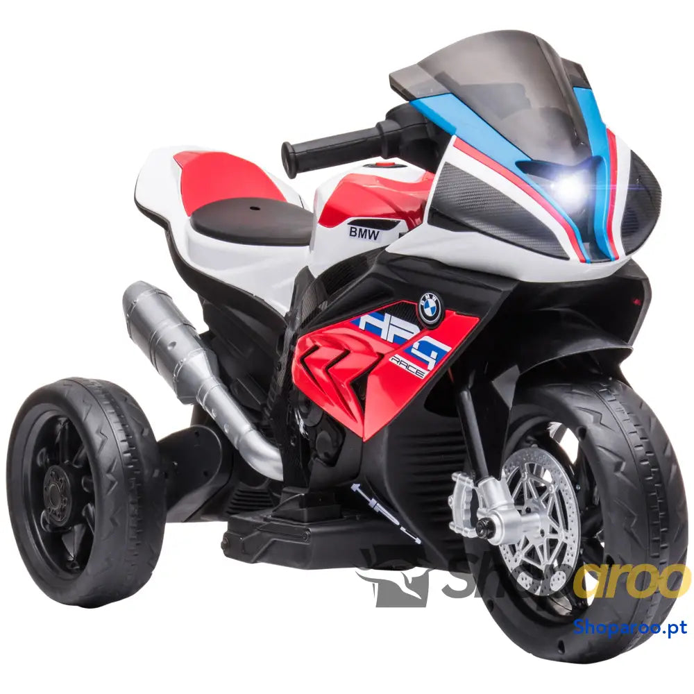 Mota Elétrica BMW HP4 pcom Música USB Velocidade 2,5km/h Avance e Retrocesso 82,5x42x54cm Vermelha