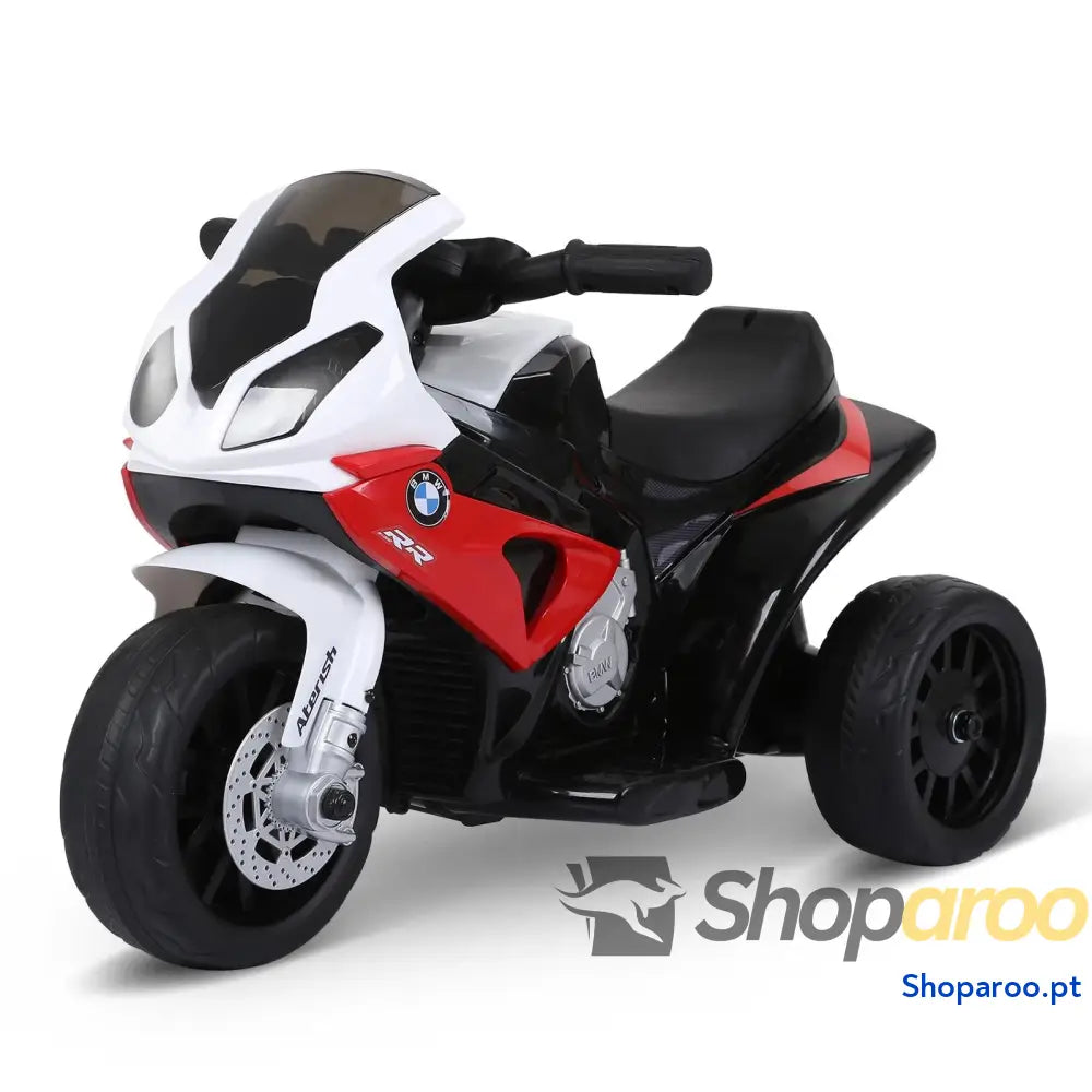 Mota Elétrica BMW para Crianças entre 18-36 Meses 6V com Faróis Música e Velocidade Máx. de 2,5 km/h 66x37x44 cm Preto