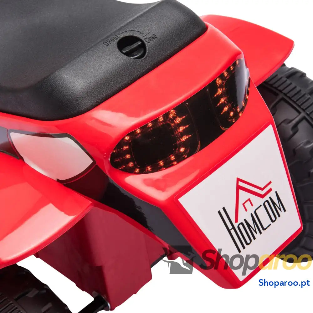 Motocicleta Elétrica Infantil com 3 Rodas Triciclo a Bateria 6V para Crianças de 18 36 Meses Farol Buzina 72x57x56cm