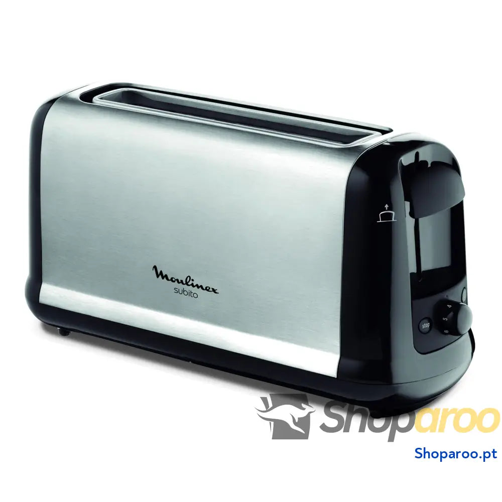 Moulinex Classic LS330D Torradeira de aço inoxidável 2 ranhuras longas e largas 1400 W 6 posições torrada função Stop