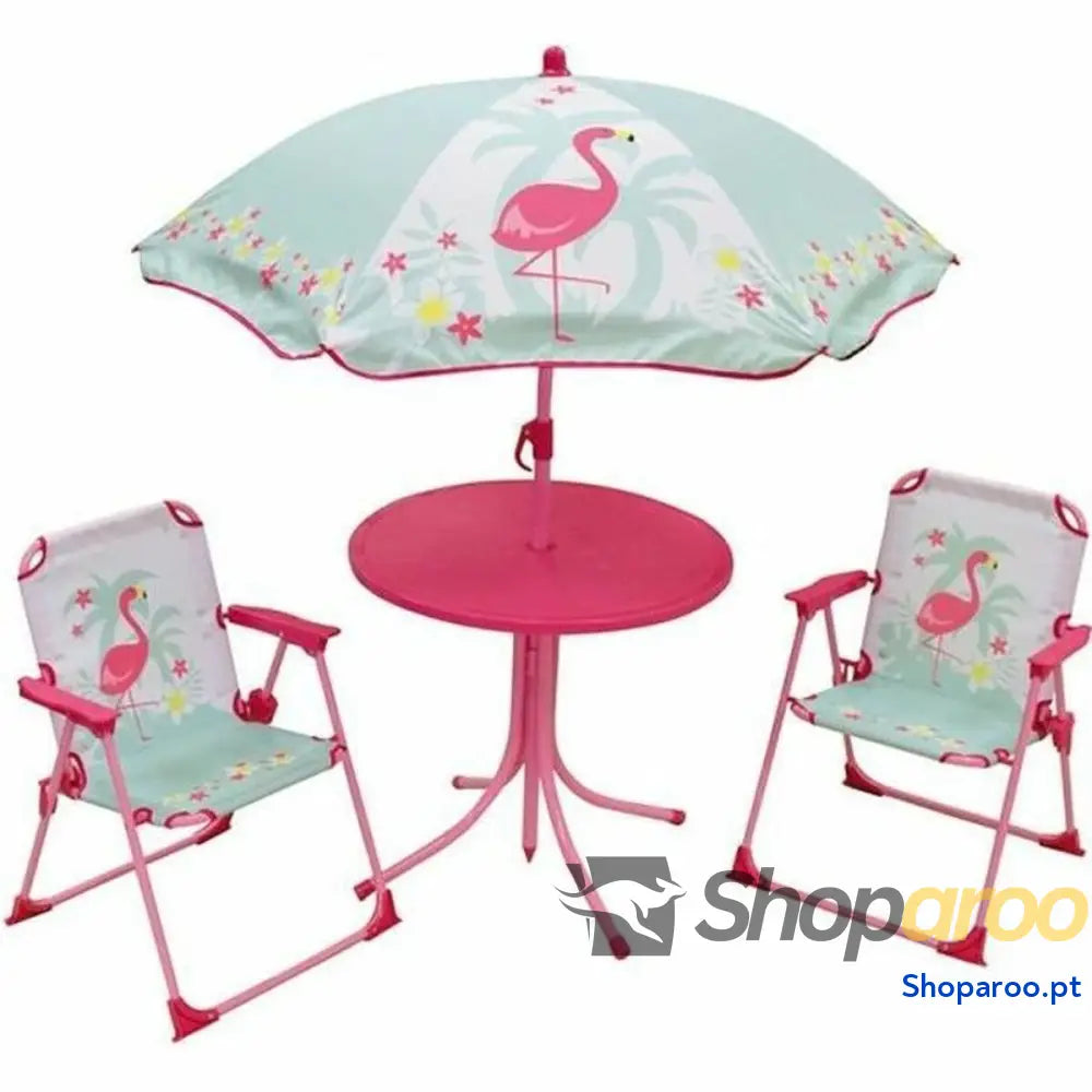 Móveis de jardim Fun House Infantil Flamimgo rosa 4 Peças