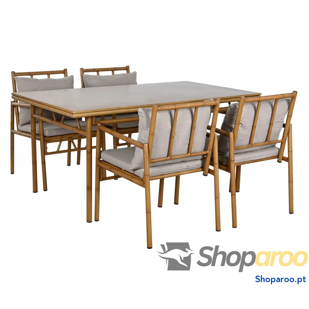 Móveis de jardim Home ESPRIT Bege 160 x 90 x 75 cm 83 cm (5 Peças)