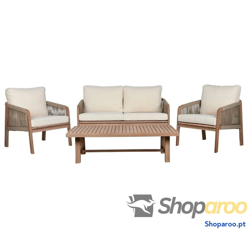 Móveis de jardim Home ESPRIT Castanho 138 x 79 x 83 cm 138 x 79 x 65 cm (4 Peças)
