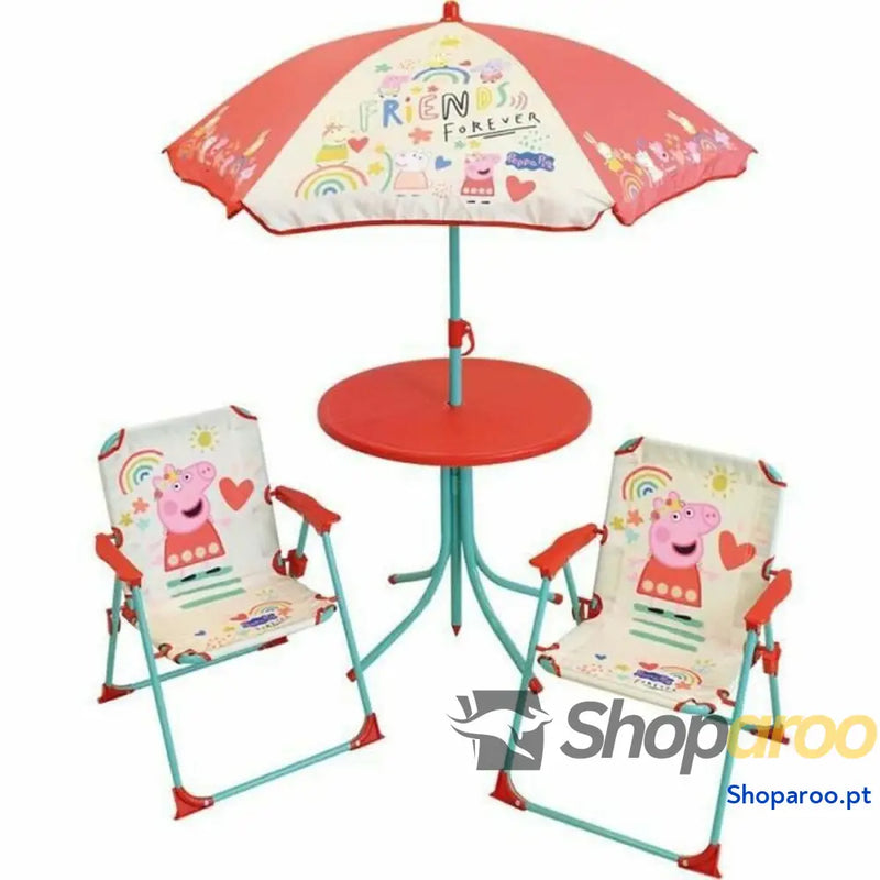 Móveis de jardim Peppa Pig Infantil 4 Peças