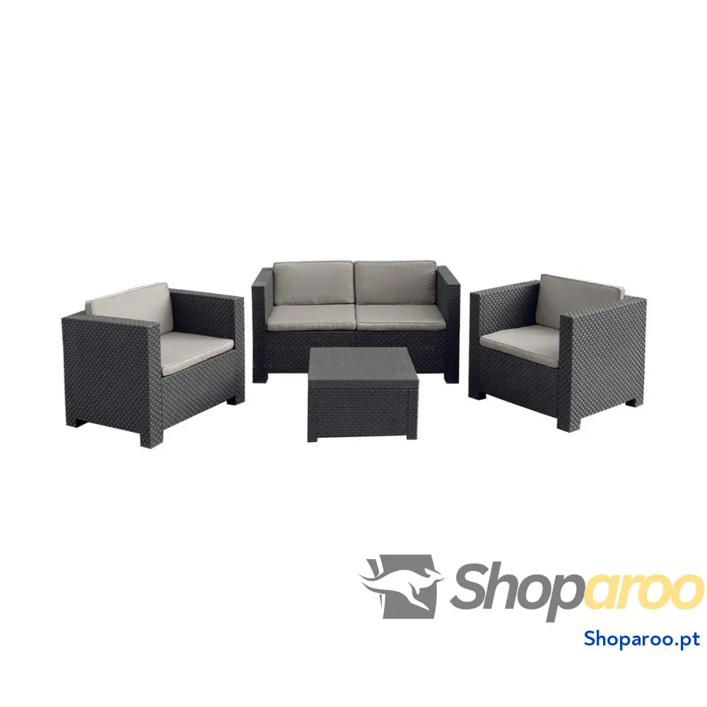 Móveis de jardim SP Berner Diva Tropea Antracite Cinzento escuro (4 Peças)
