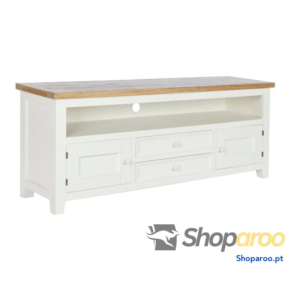 Móvel de TV DKD Home Decor Bege Natural Madeira de paulónia 134,5 x 35 x 55 cm