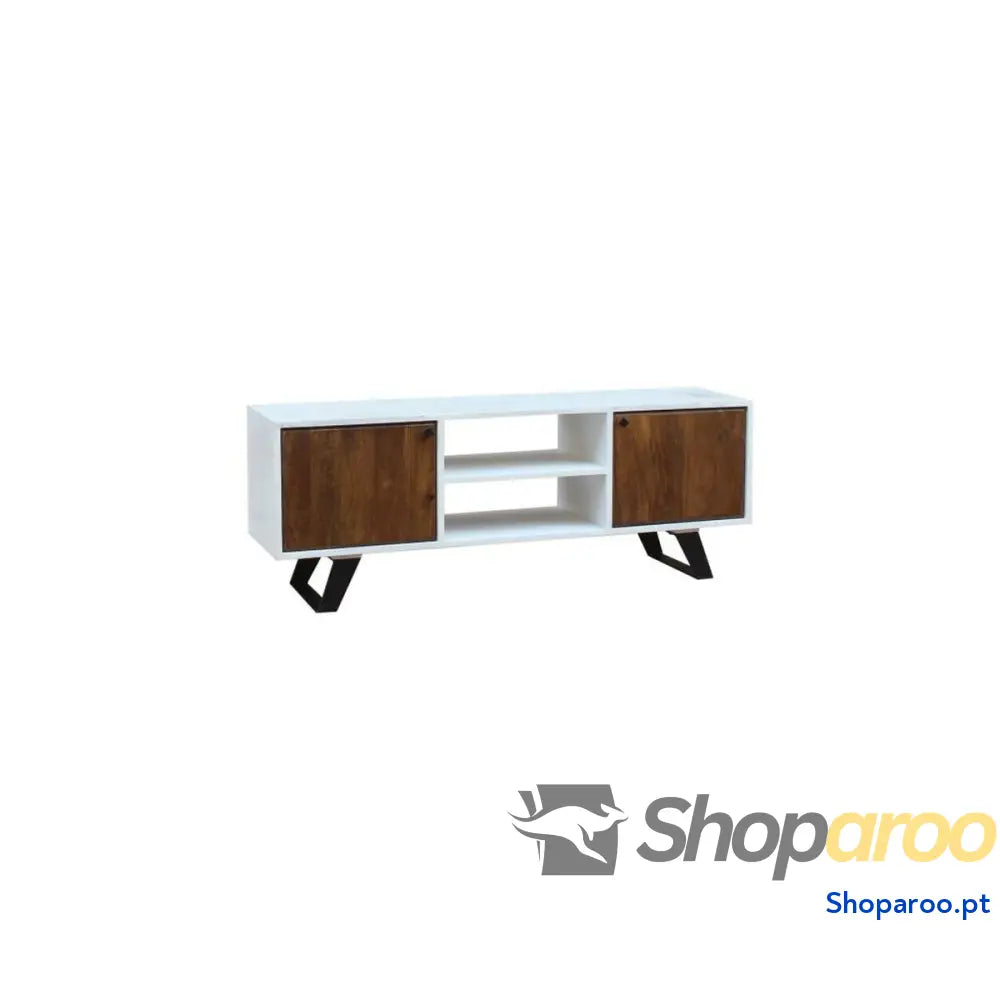 Móvel de TV DKD Home Decor Branco 135 x 35 x 40 cm Metal Madeira de mangueira