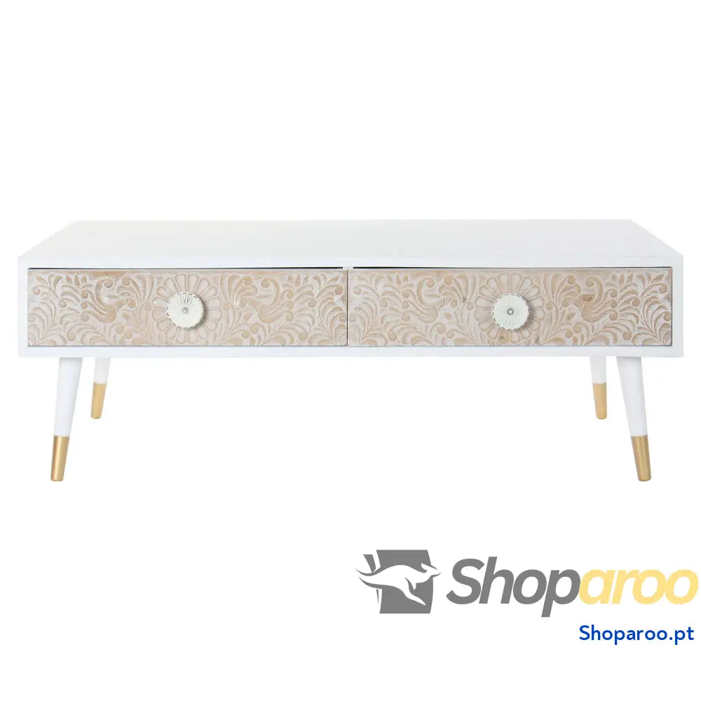 Móvel de TV DKD Home Decor Branco Abeto Marrom claro (120 x 65 x 42 cm)
