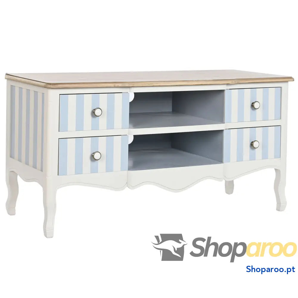 Móvel de TV DKD Home Decor Branco Azul celeste (120 x 48 x 60 cm)