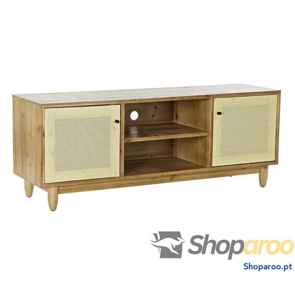 Móvel de TV DKD Home Decor Castanho 140 x 38 x 53 cm Abeto Natural Rotim