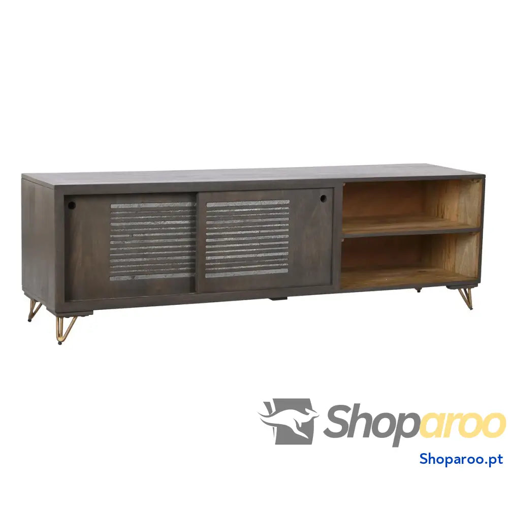 Móvel de TV DKD Home Decor Metal Castanho Madeira de mangueira 160 x 40 x 50 cm