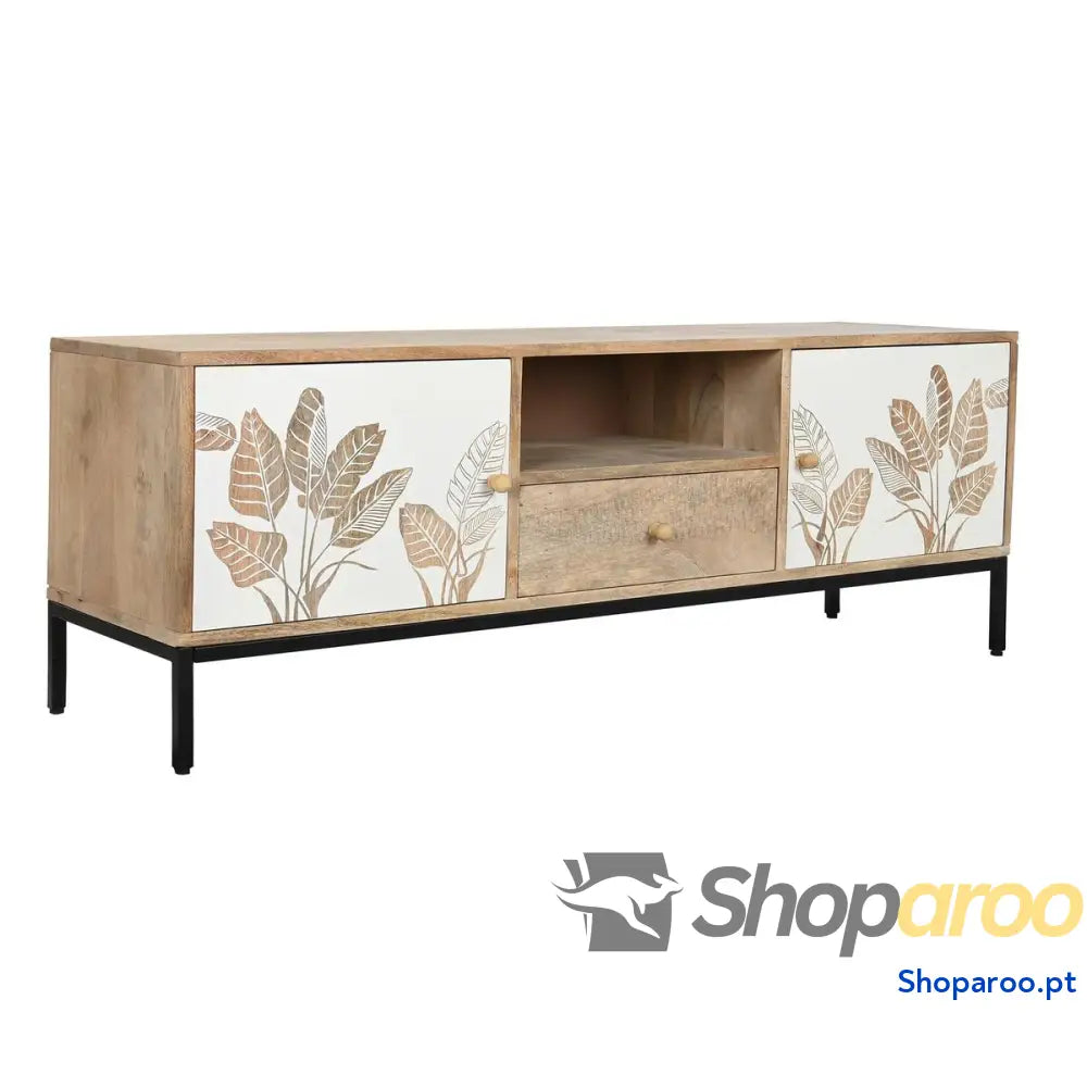 Móvel de TV DKD Home Decor Metal Madeira de mangueira (140 x 40 x 50 cm)
