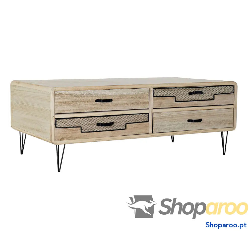 Móvel de TV DKD Home Decor Metal Madeira de paulónia (115 x 61 x 43 cm)