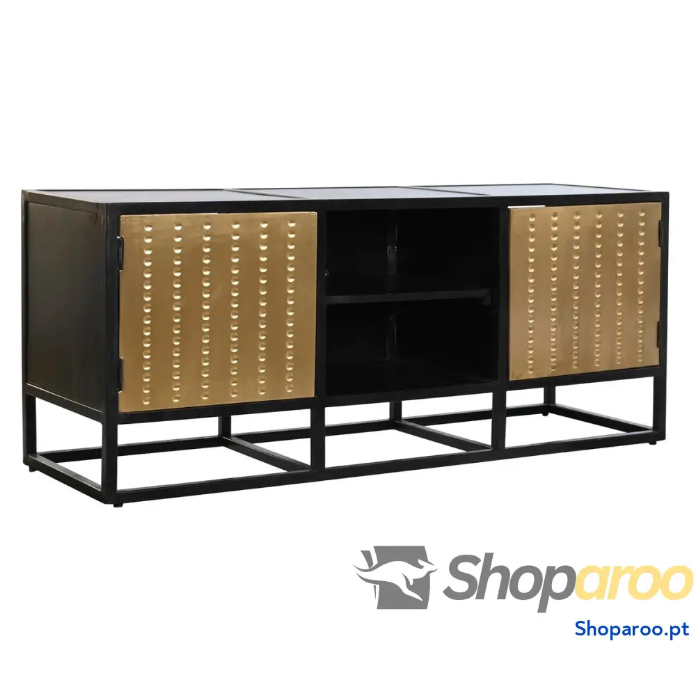 Móvel de TV DKD Home Decor Preto Metal Madeira (120 x 37 x 50 cm)