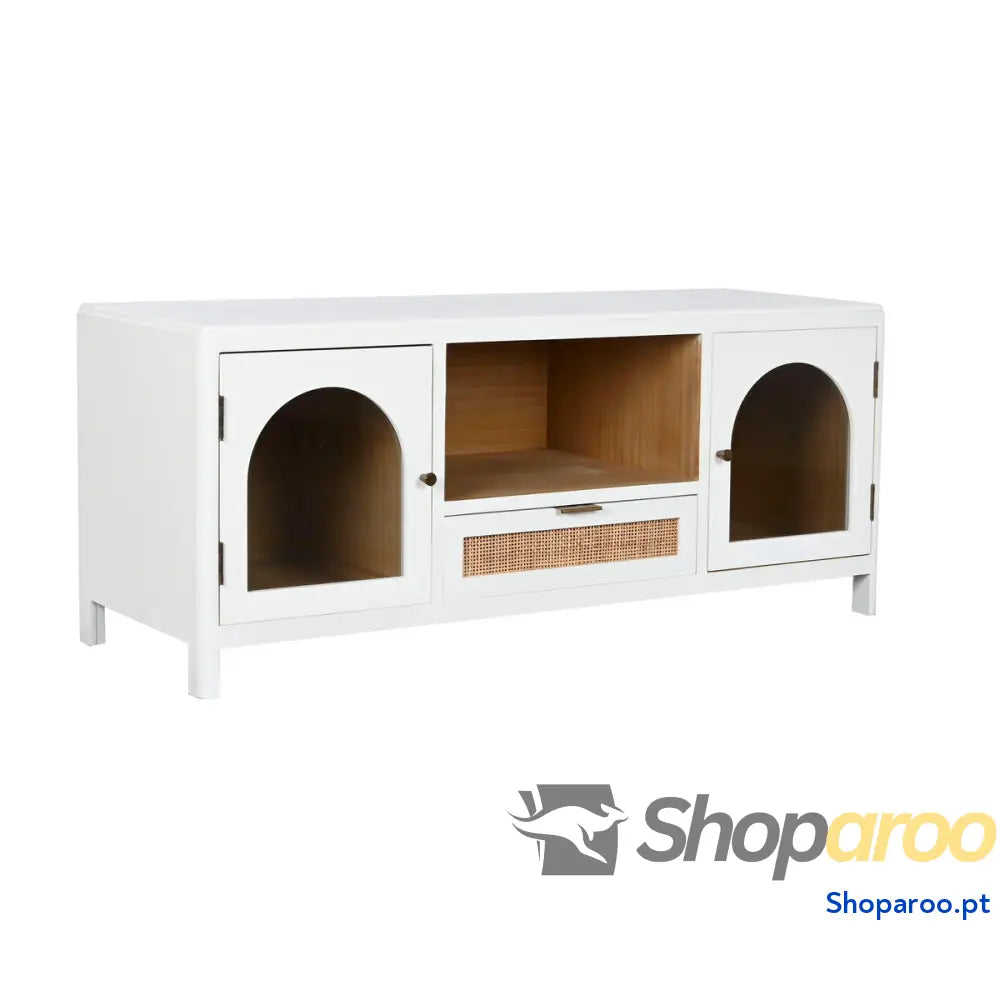 Móvel de TV Home ESPRIT Branco Cristal Madeira de paulónia 120 x 40 x 50 cm